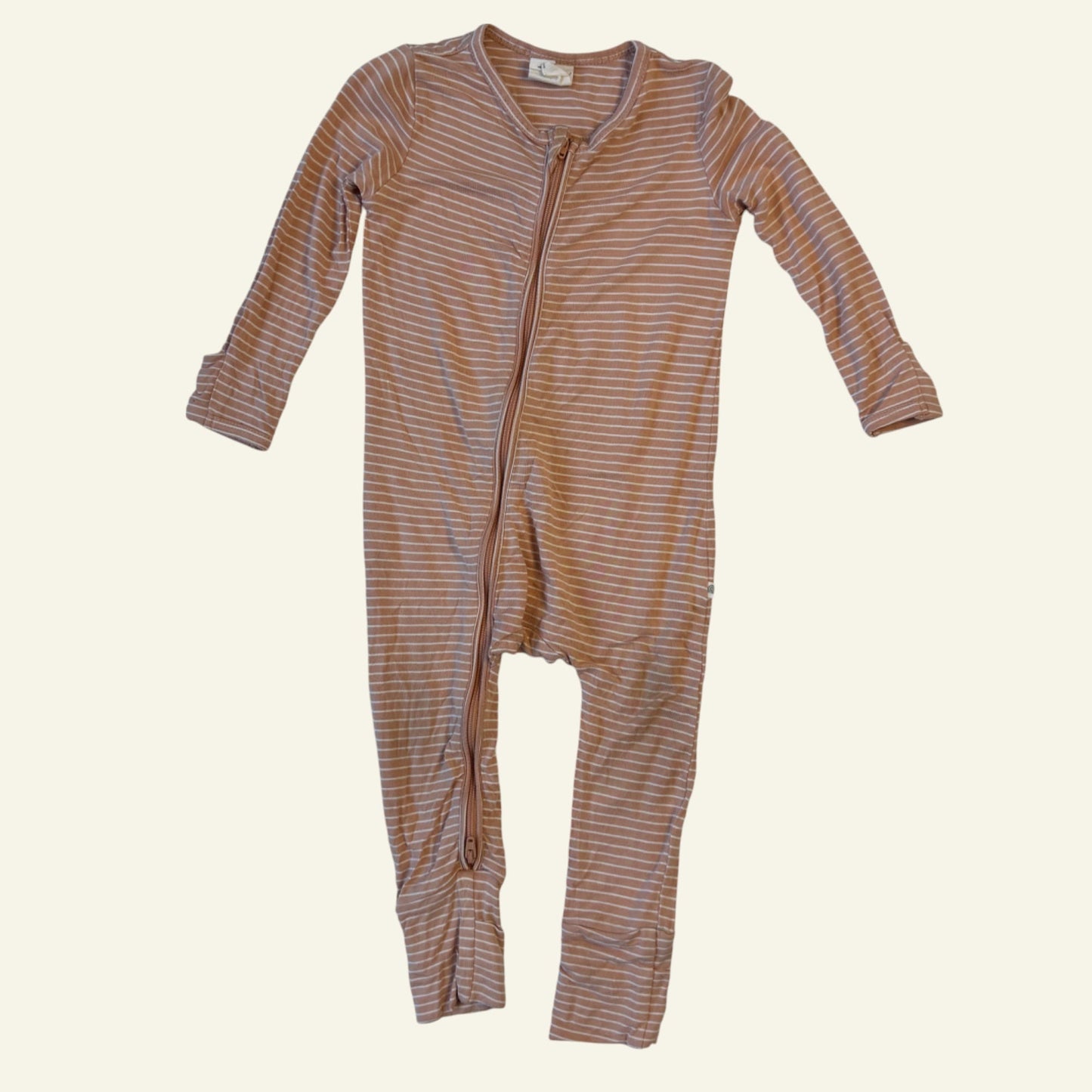 Kyndbaby orange stripe onesie size 1