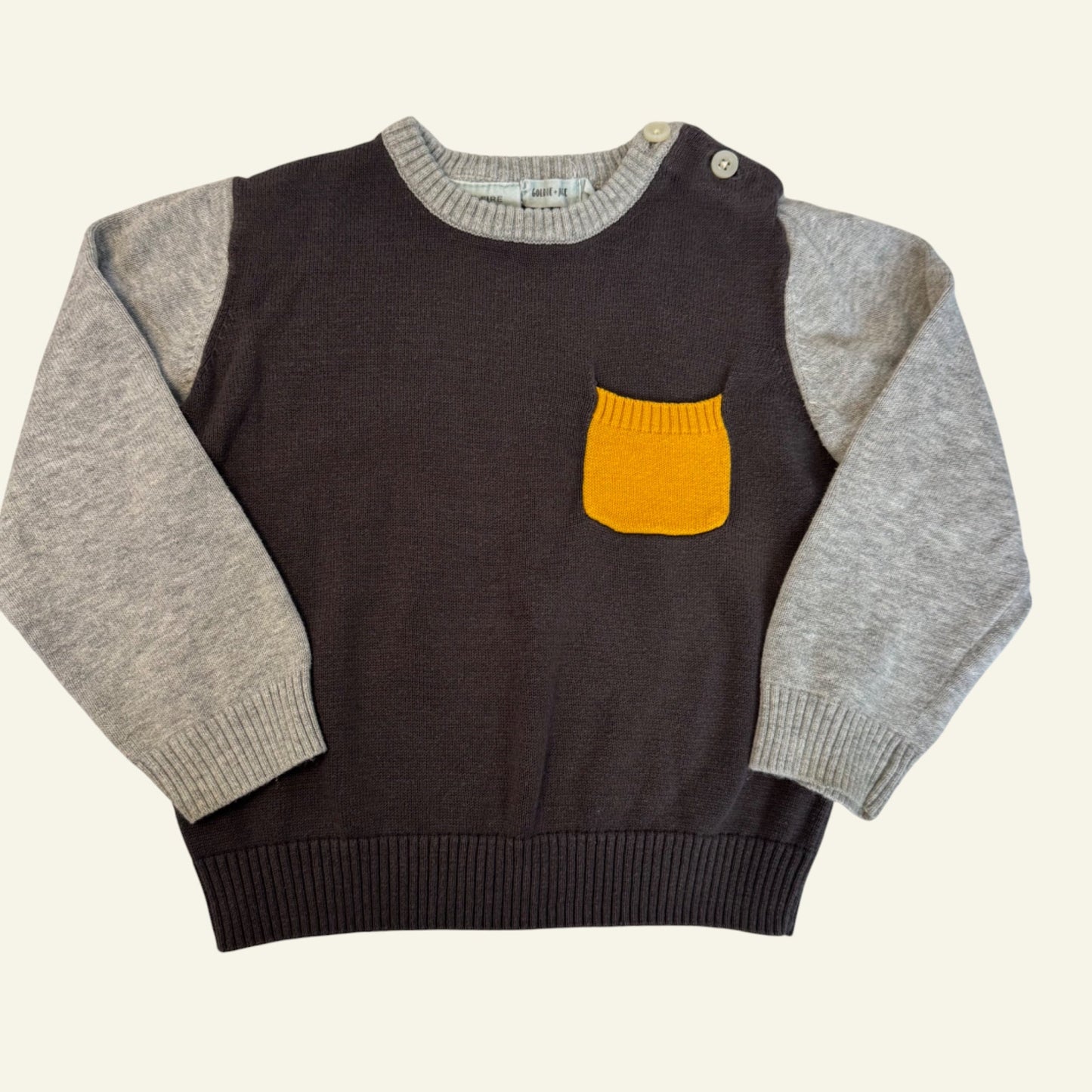 Goldie and Ace grey block jumper size 1