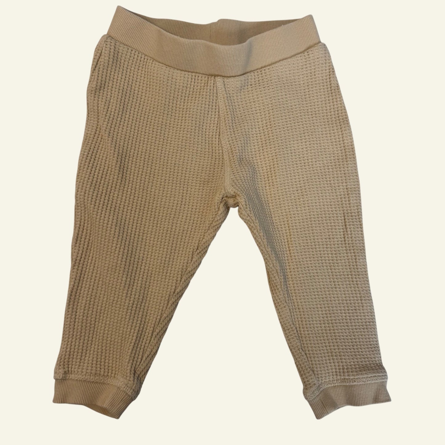 Target beige waffle leggings size 1