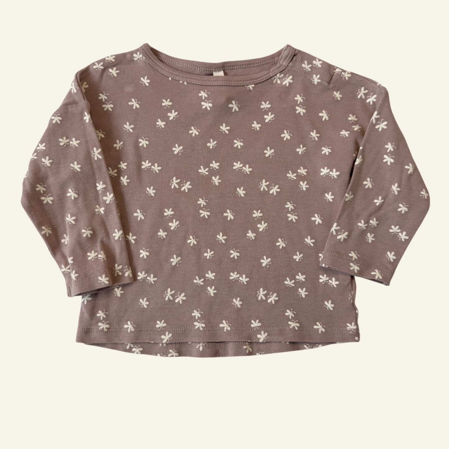 Quincy Mae purple butterfly top size 1