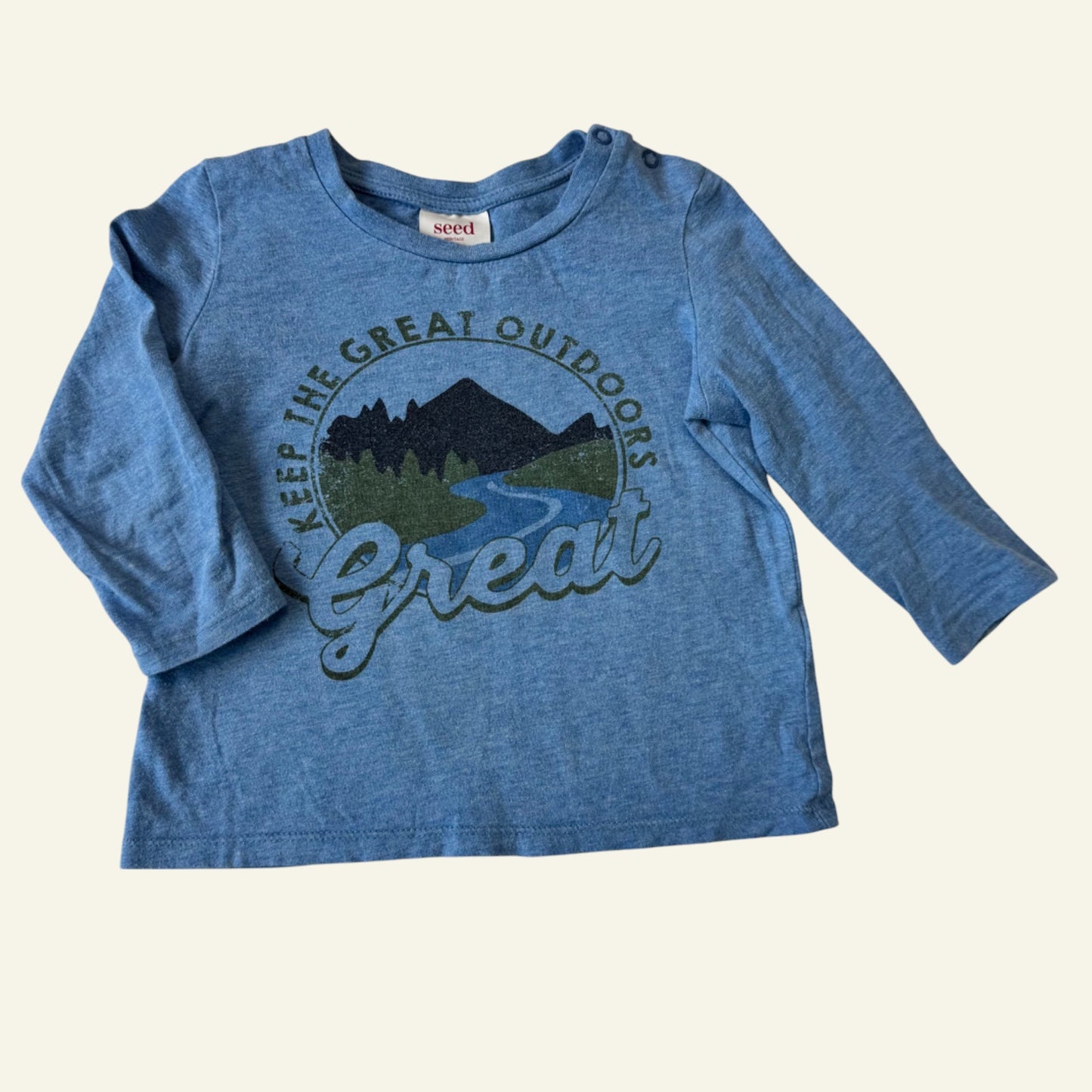 Seed blue outdoors long sleeve top size 2