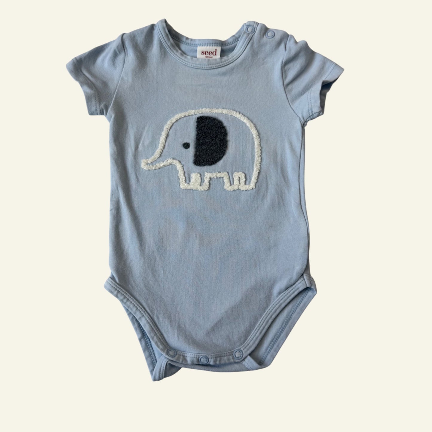 Seed blue elephant bodysuit size 000