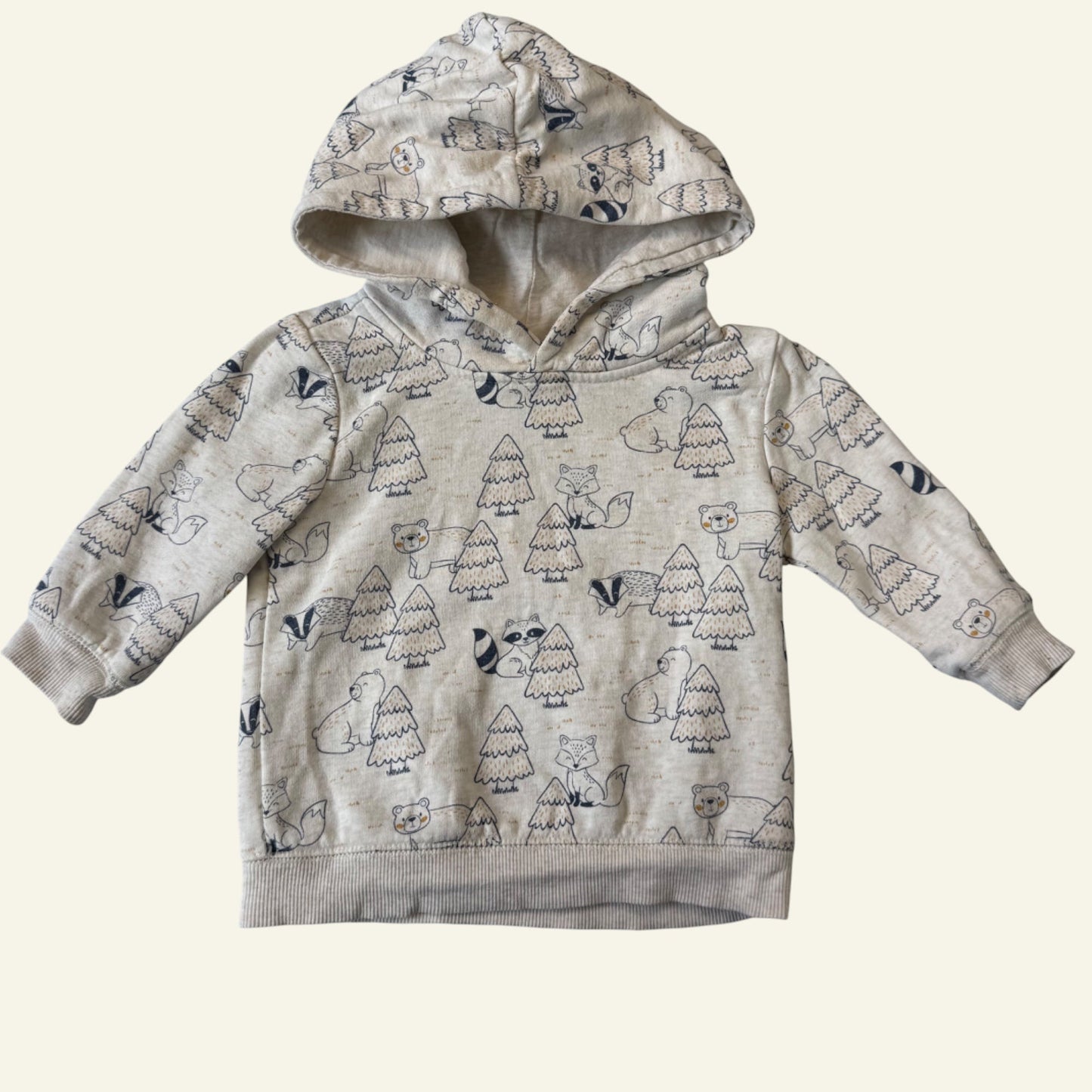 Sprout grey forest friends hoodie size 0
