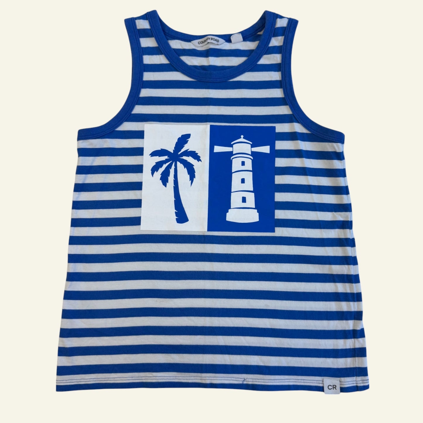 Country Road blue stripe singlet size 10