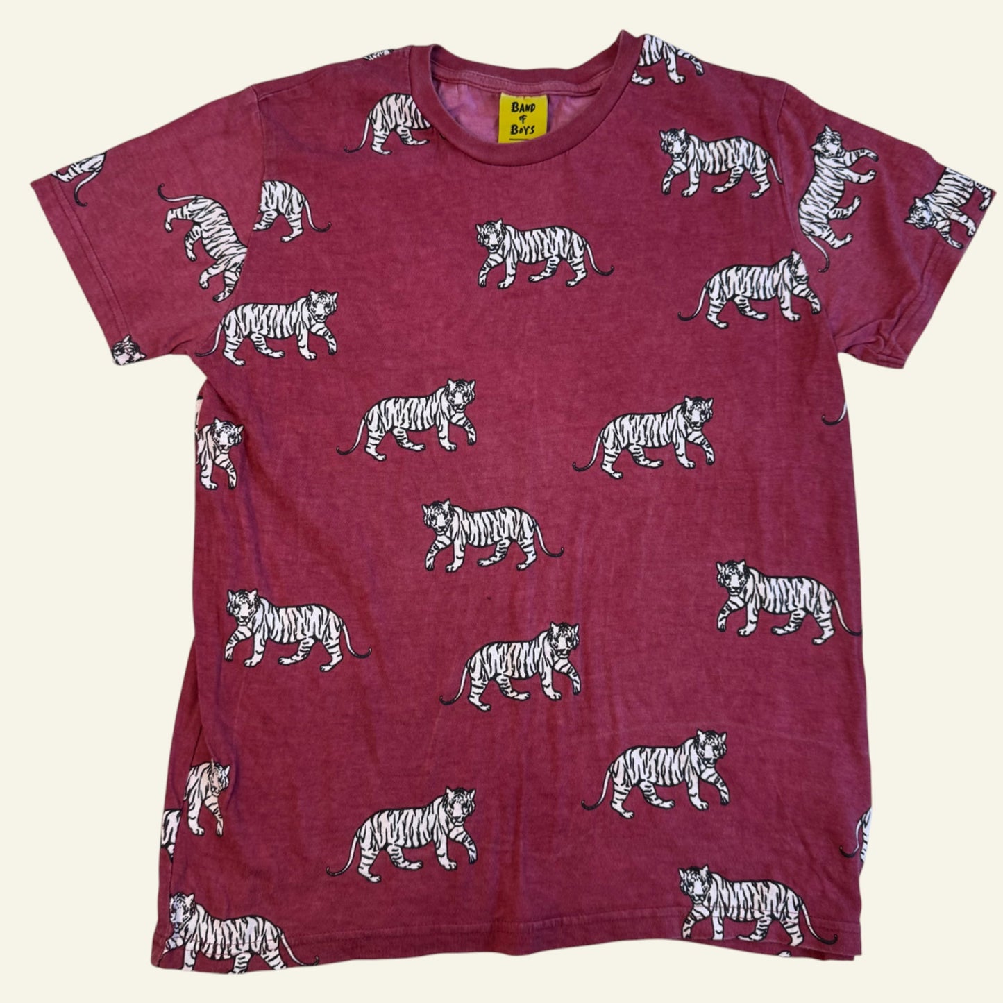Band of Boys red tiger top size 7