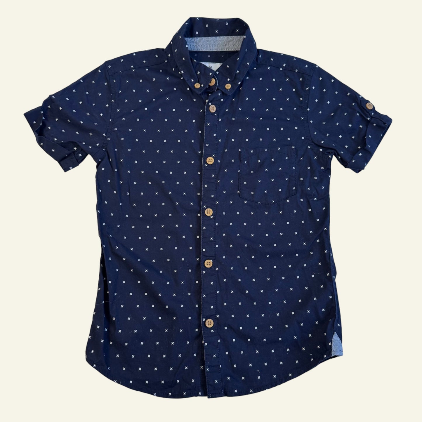 Target navy cross shirt size 7