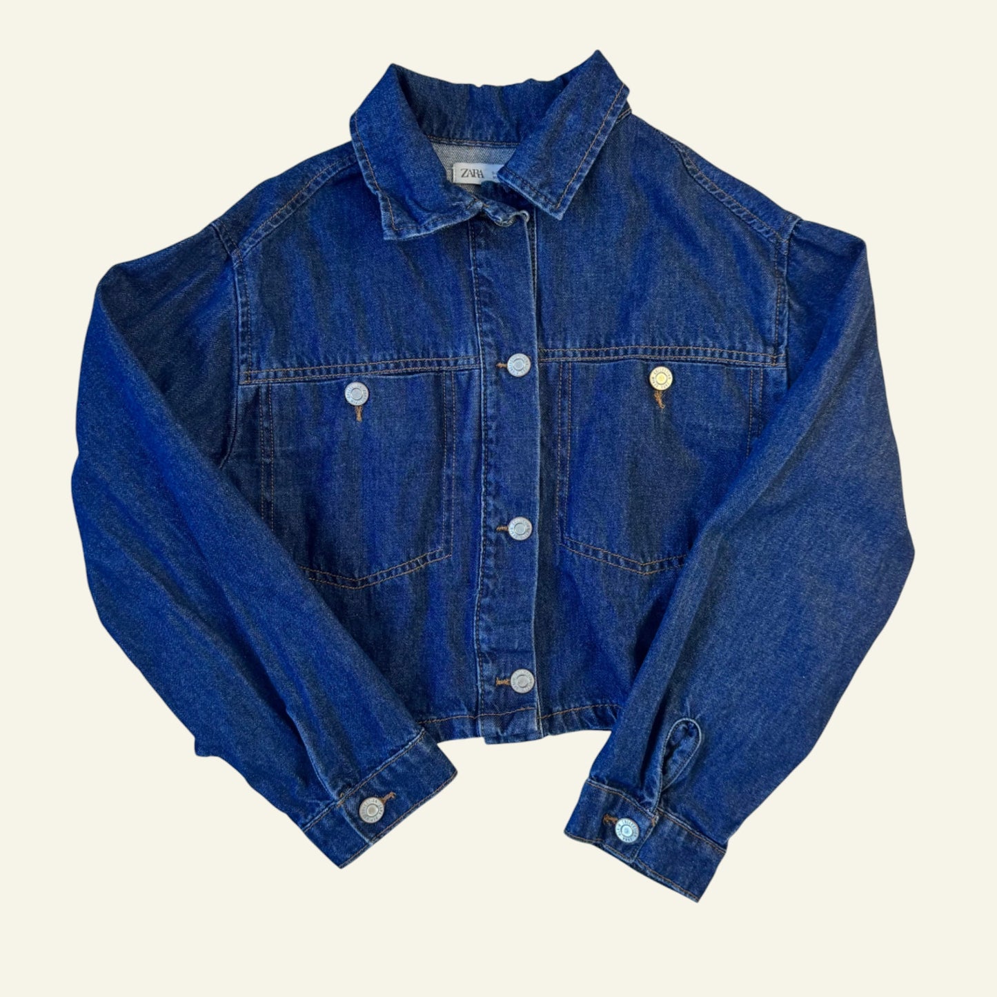 Zara cropped denim jacket size 11-12
