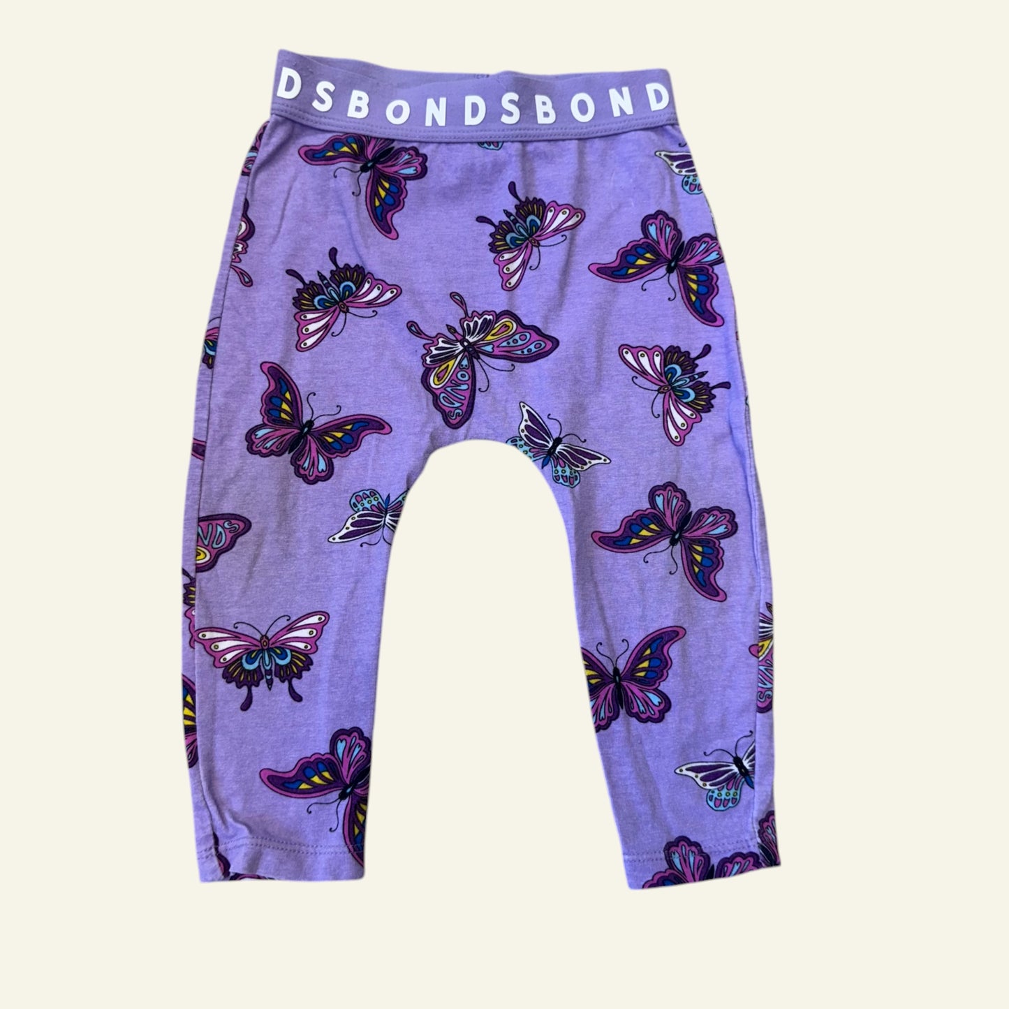 Bonds purple butterfly leggings size 0