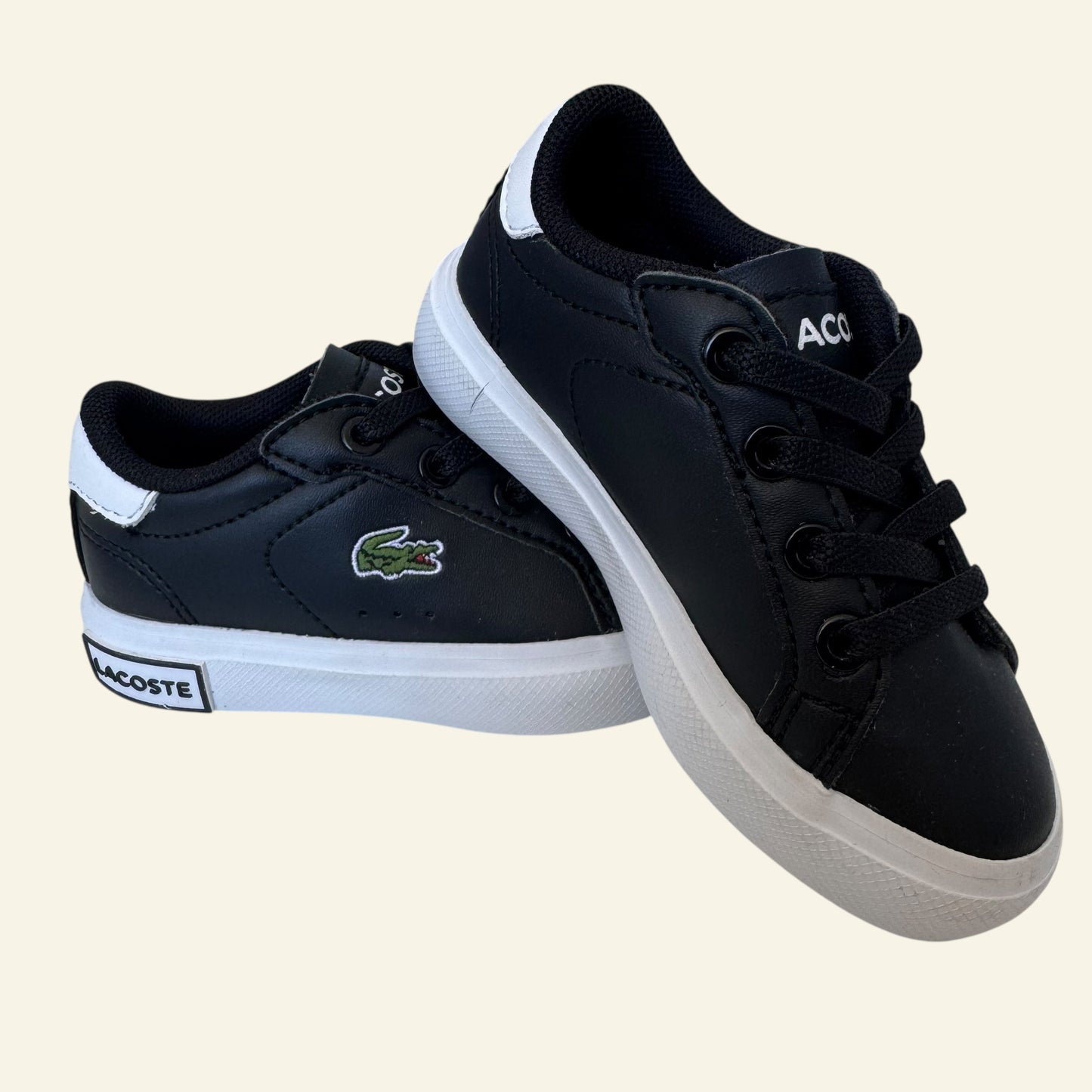Lacoste black shoes sick 4UK (with box)