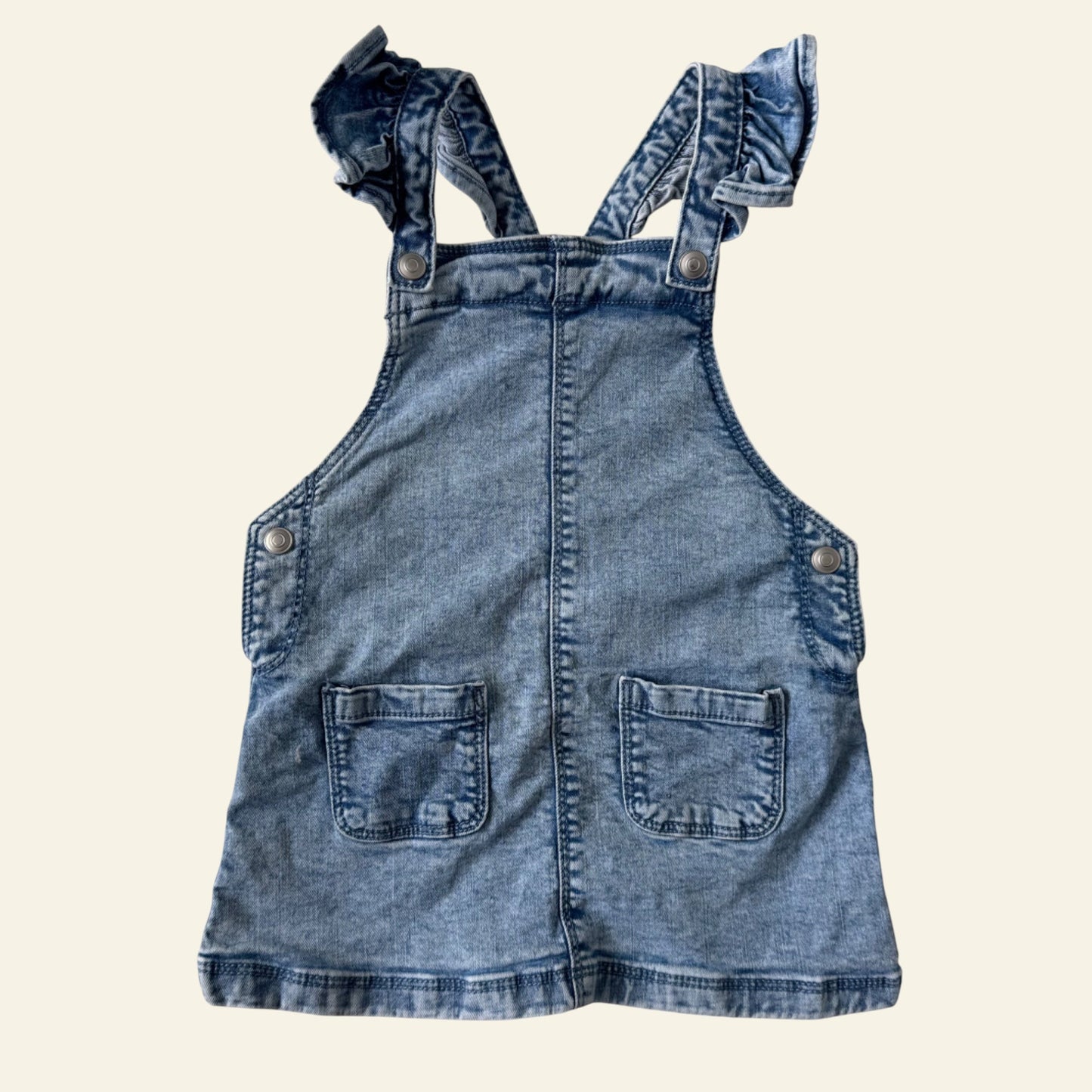 Dymples blue denim pinafore size 0