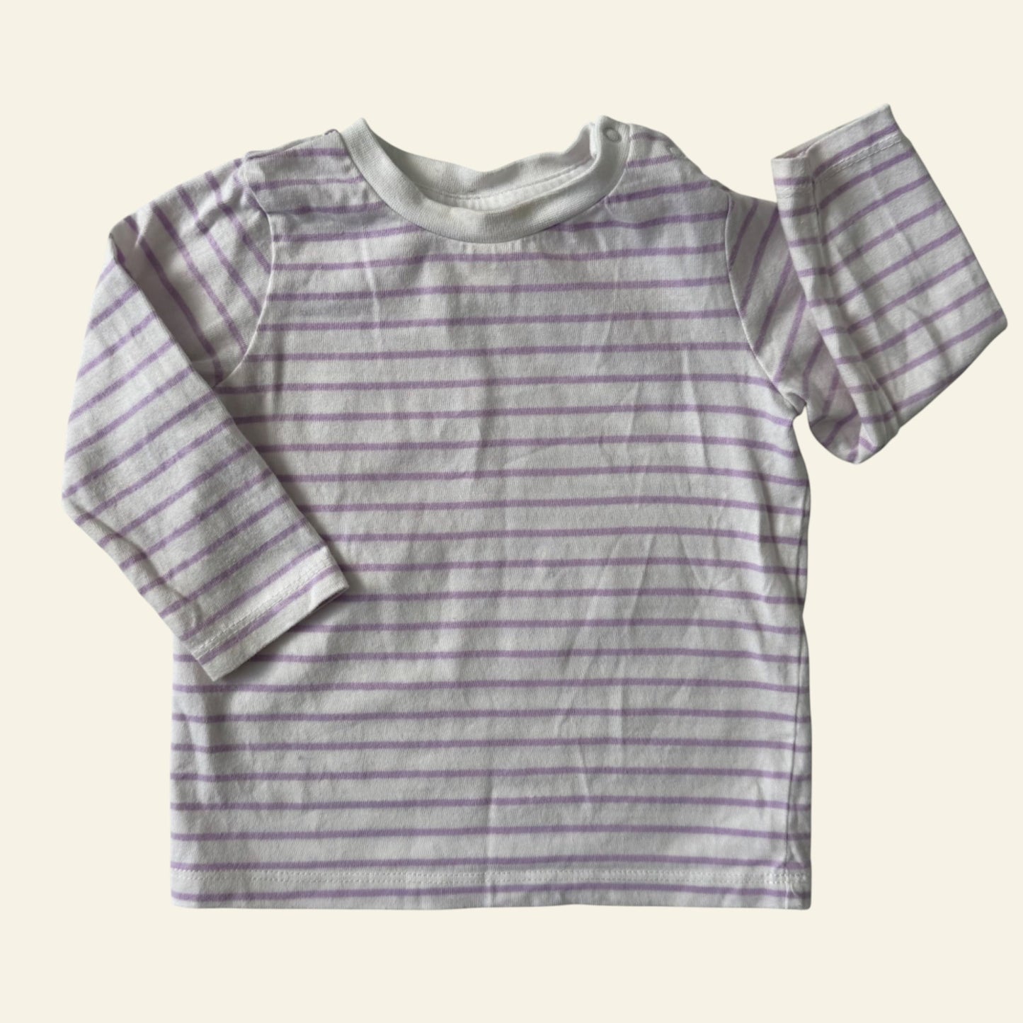 Sprout purple and white striped top size 0