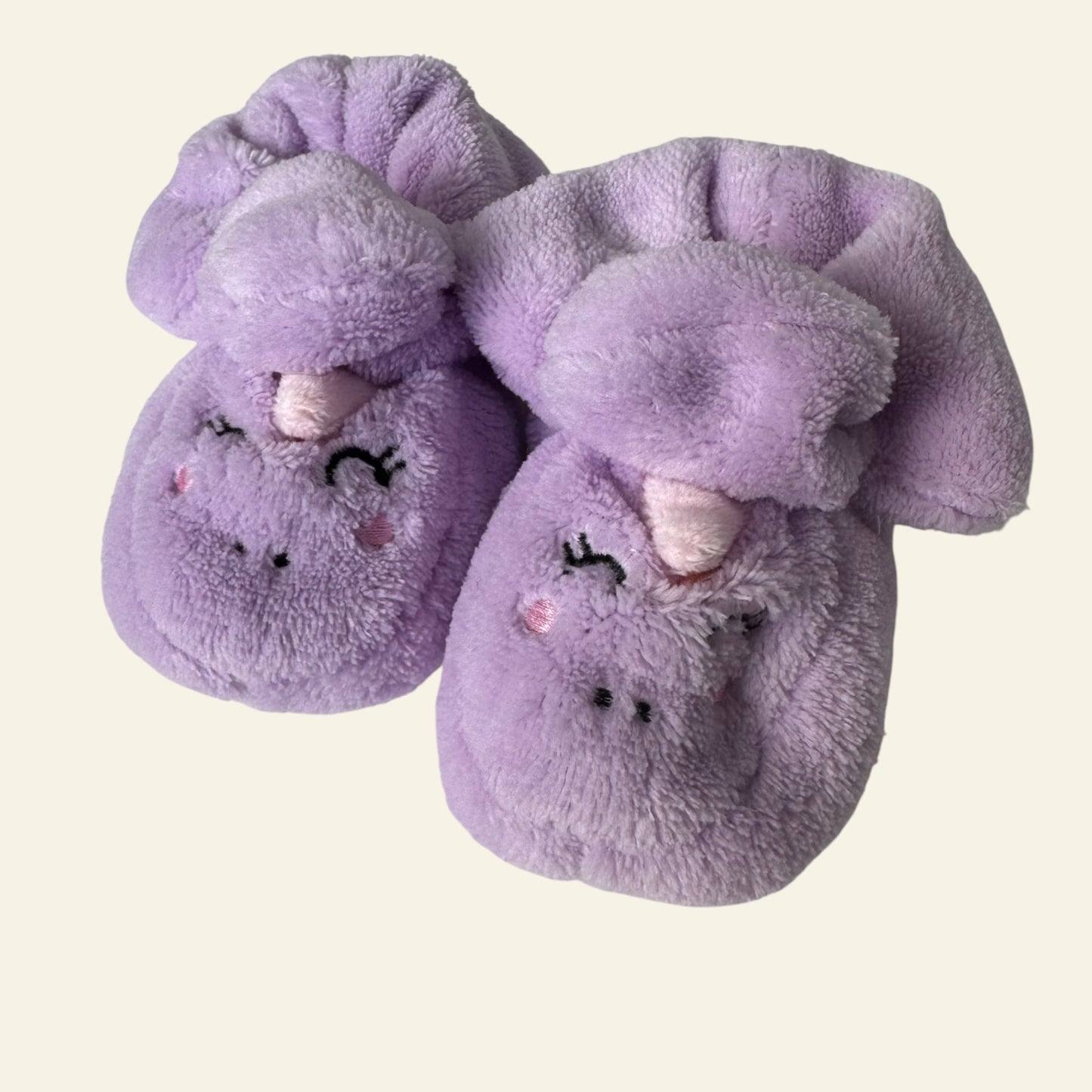 Purple unicorn booties size 1
