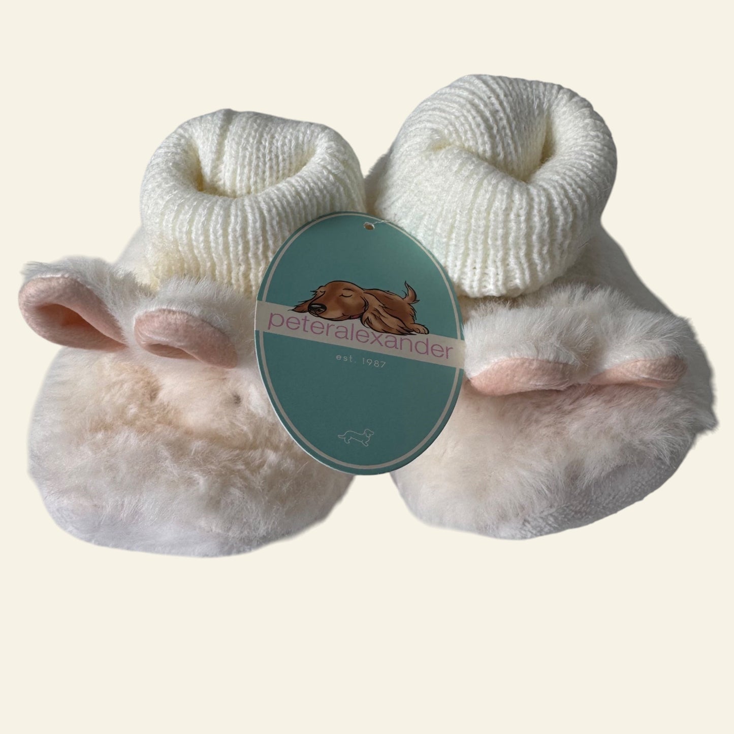 Peter Alexander white bunny booties size 000 (BNWT)