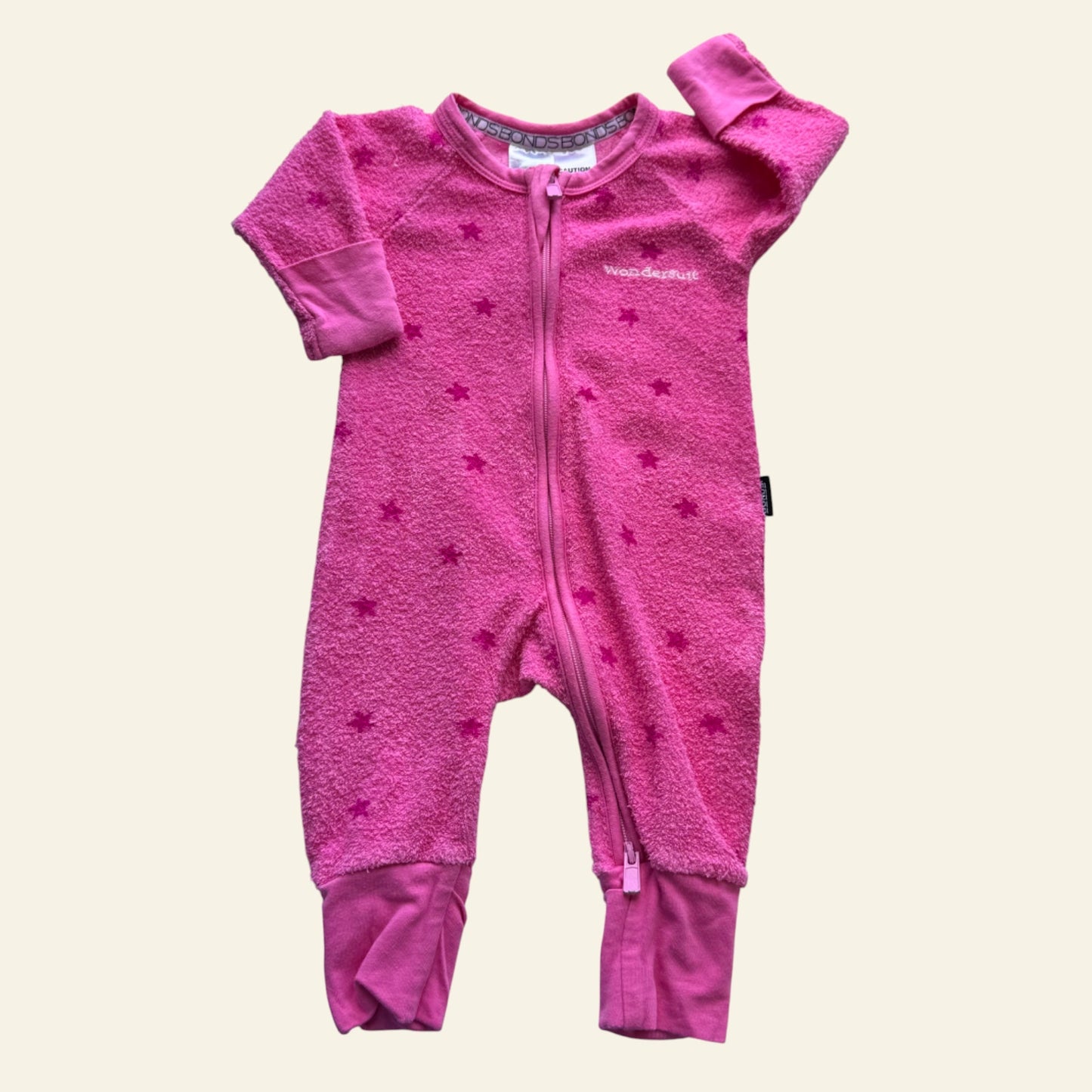 Bonds pink star poodlette wondersuit size 0000
