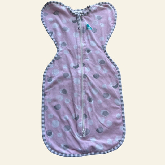 Love to Dream pink and white spot sleeping bag size NB 1.0 TOG