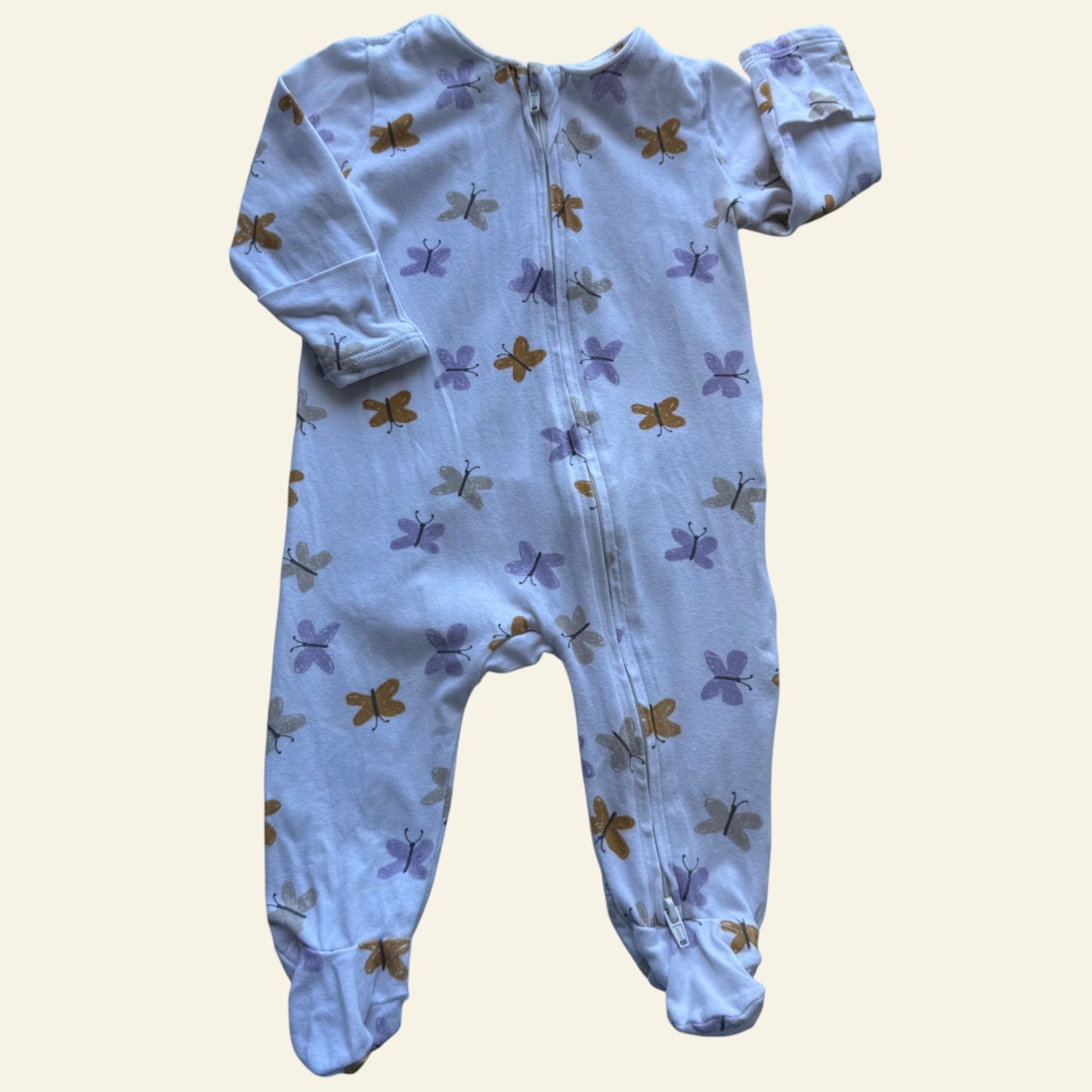 Seed white butterfly onesie size 000