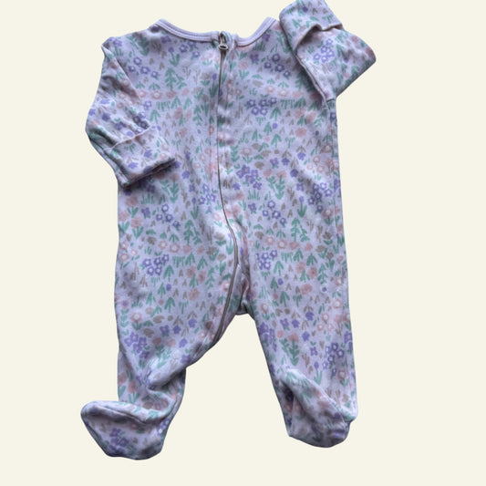 Dymples pale pink flower onesie size 0000