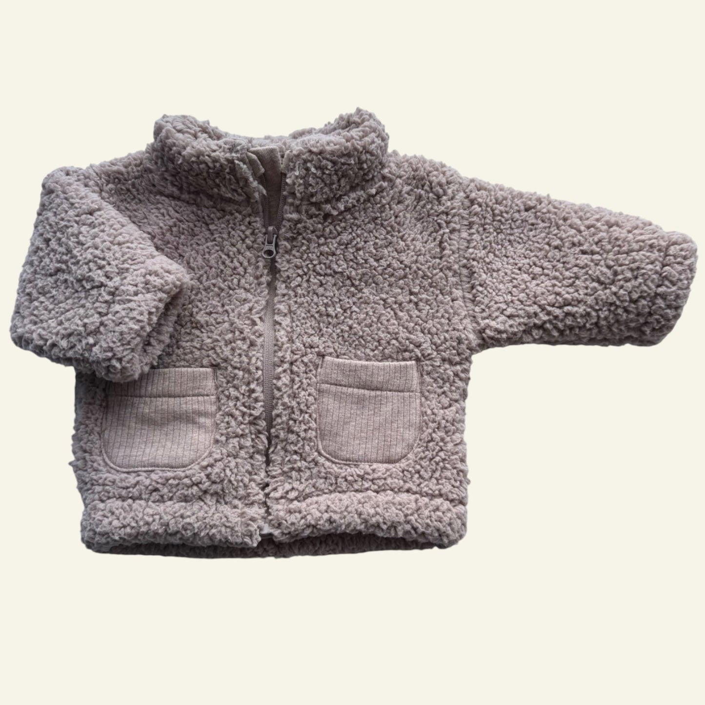 Baby Berry brown teddy zip jumper size 000