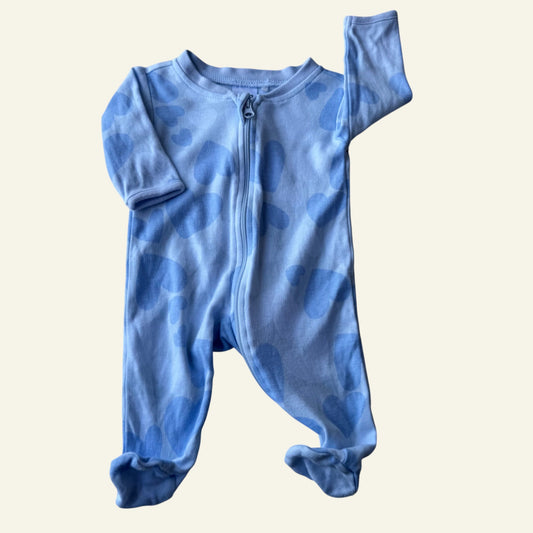 Anko blue heart onesie size 0000