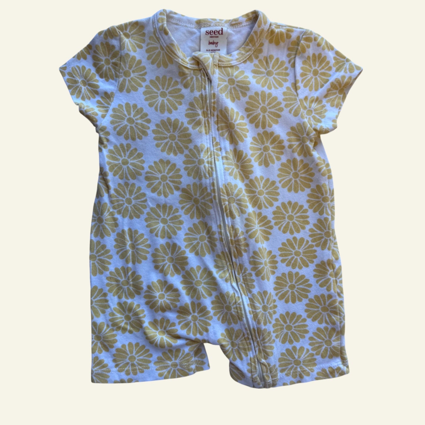 Seed yellow floral onesie size 000