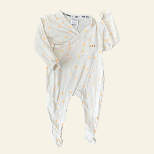Bonds white and orange star wrap onesie size 0000