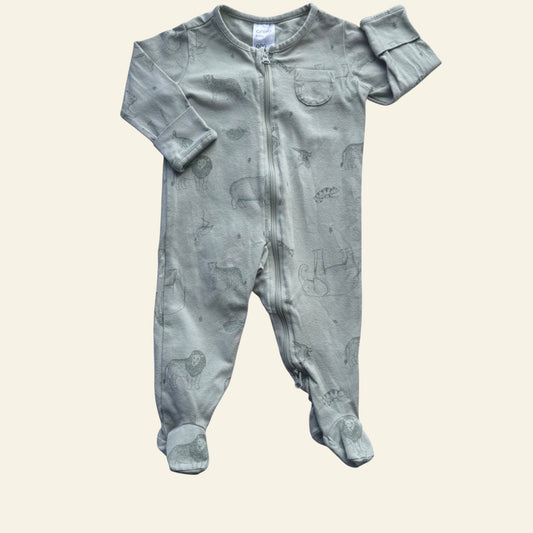 Anko green animal pocket onesie size 000