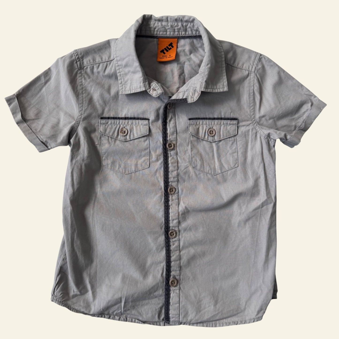 Tilt grey button up shirt size 4