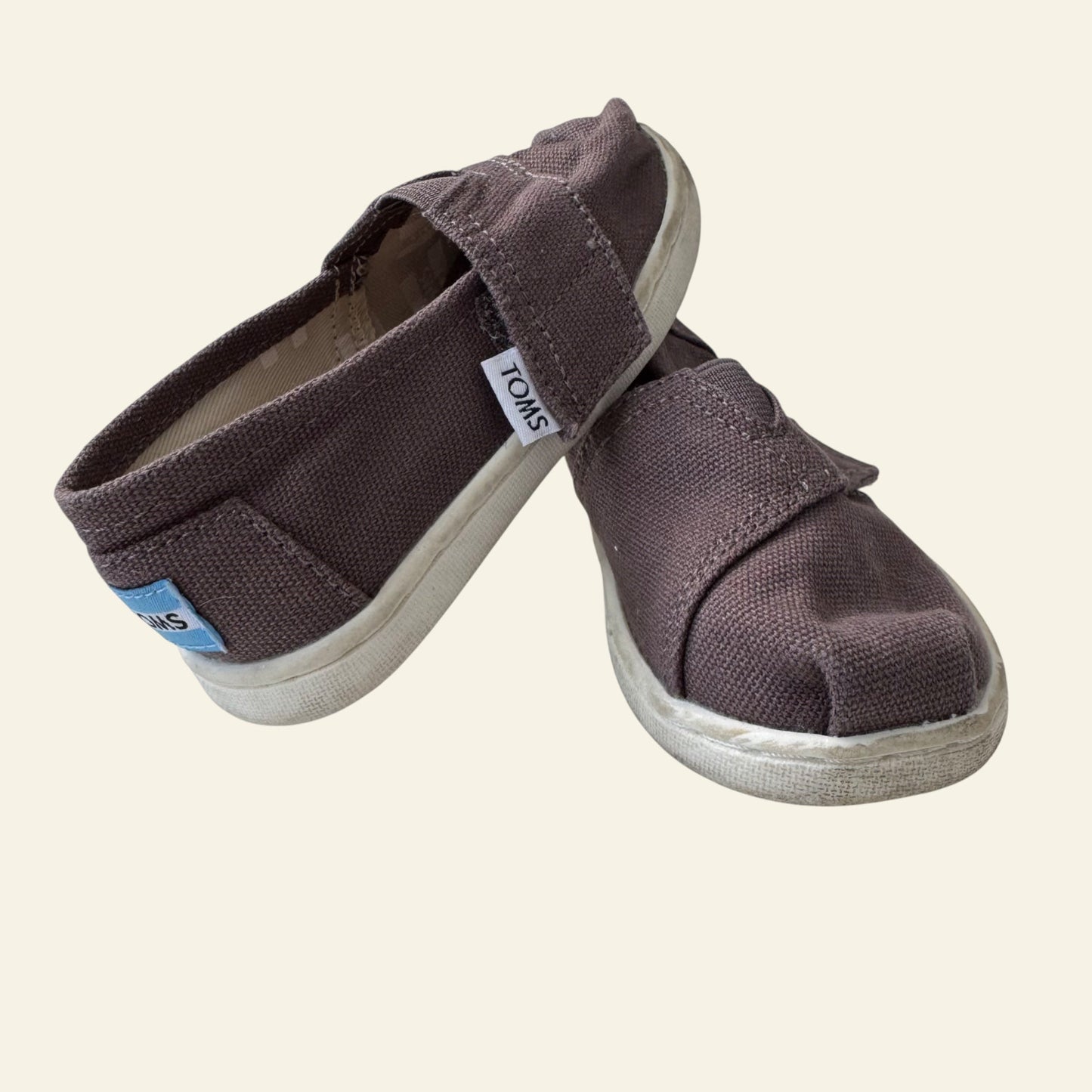 Toms brown plimsole sneakers size 7 (worn)