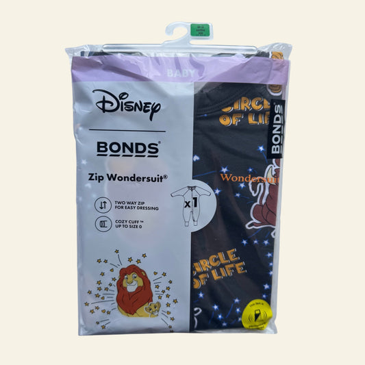 Bonds Lion King circle of life wondersuit size 000 (BNWT)