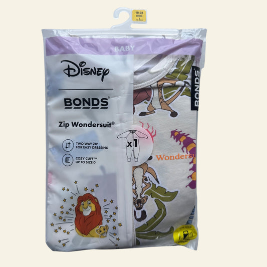 Bonds Lion King Timone and Pumba wondersuit size 2 (BNWT)