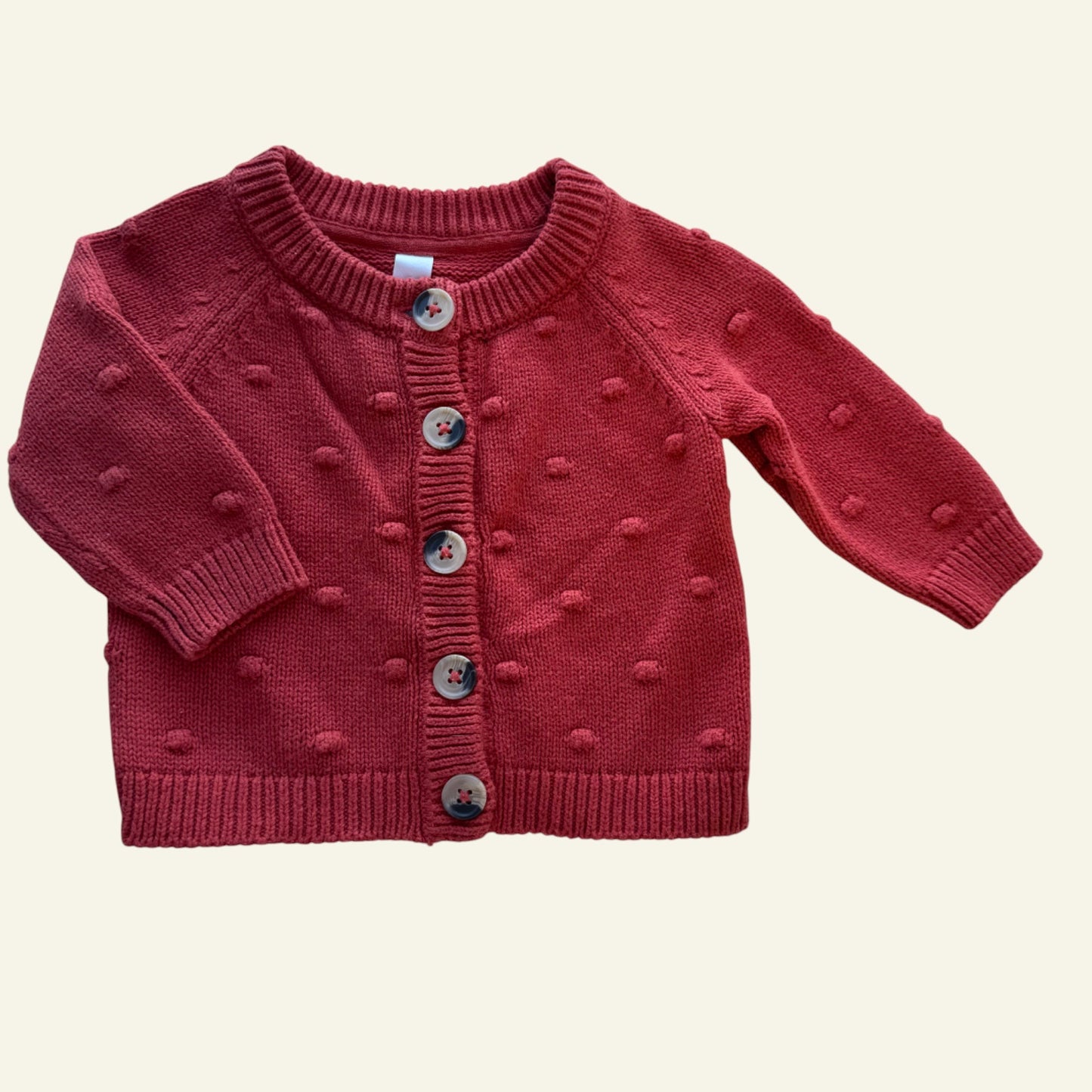 Dymples red knit cardigan size 00