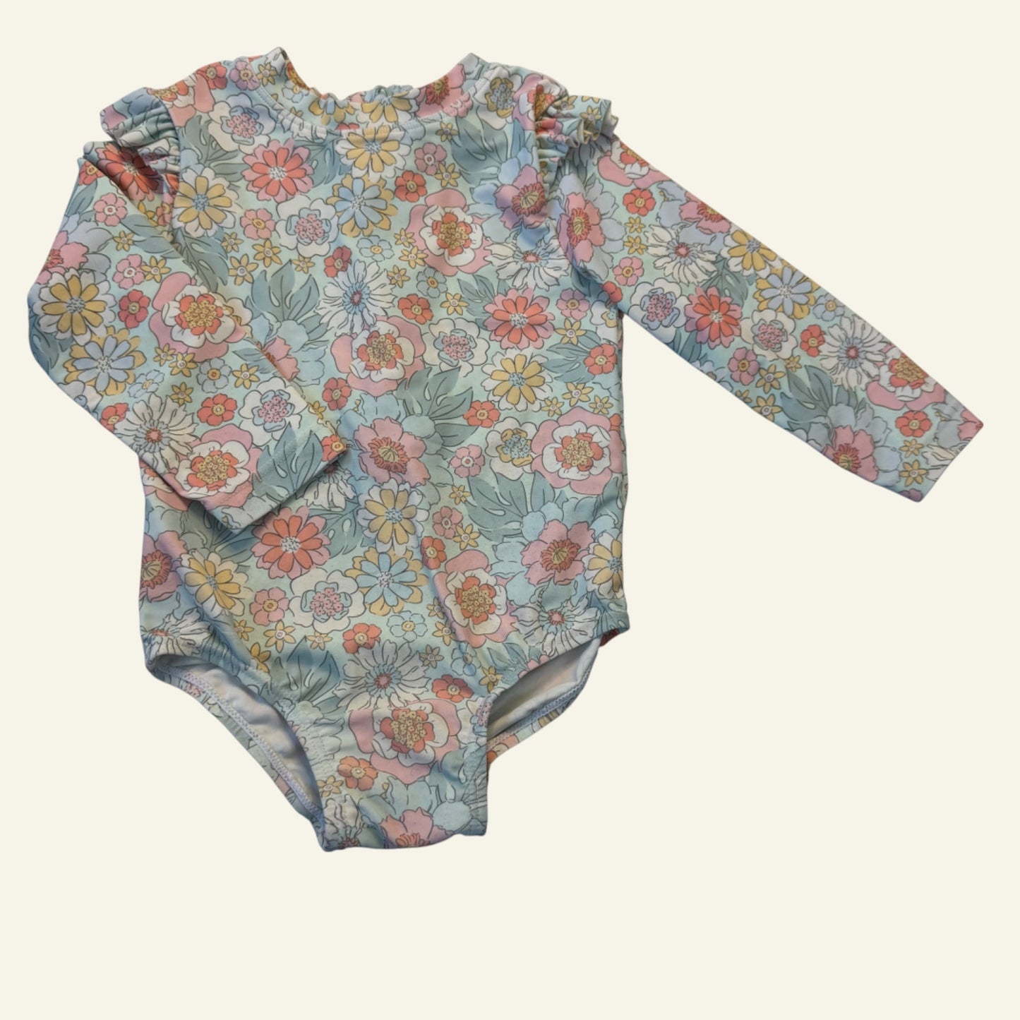 Anko pastel floral bathers size 1