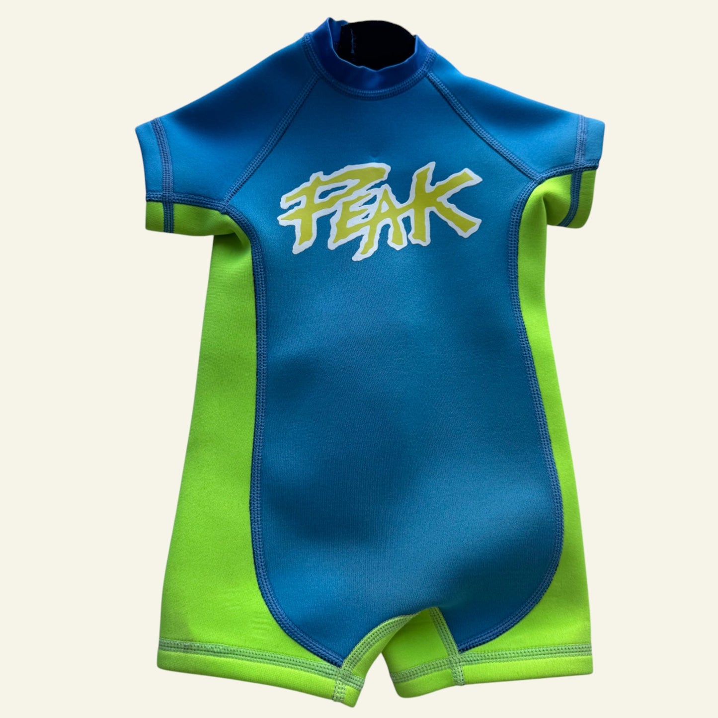 Peak blue and green short sleeve wetsuit approx size 1-2