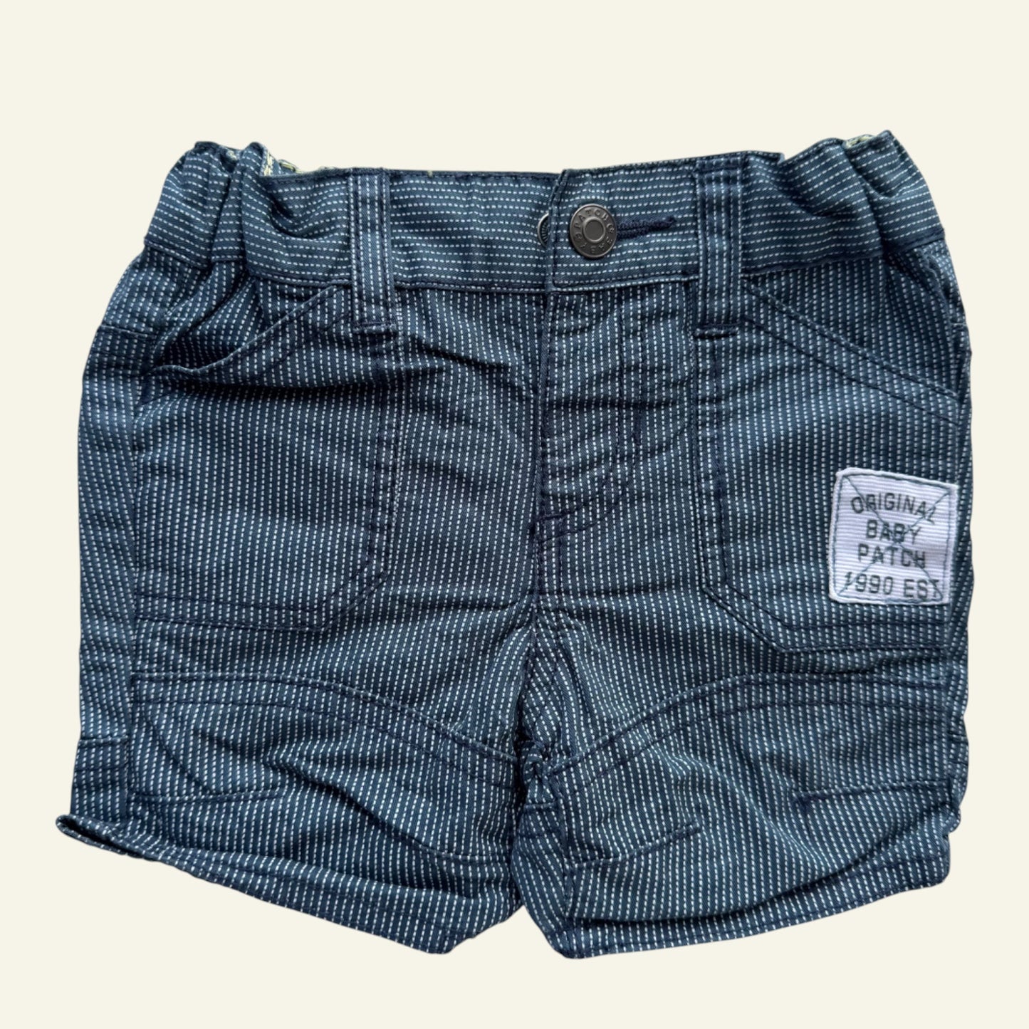 Pumpkin Patch blue and white dash shorts size 000