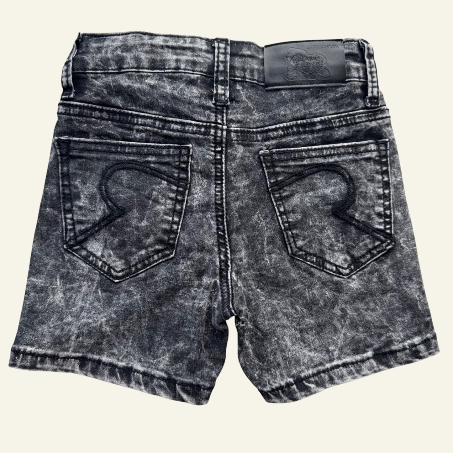 RYK grey washed denim shorts size 2