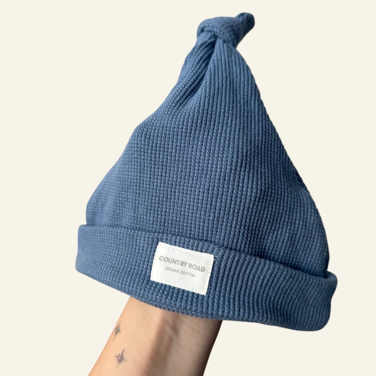 Country Road blue baby hat OS