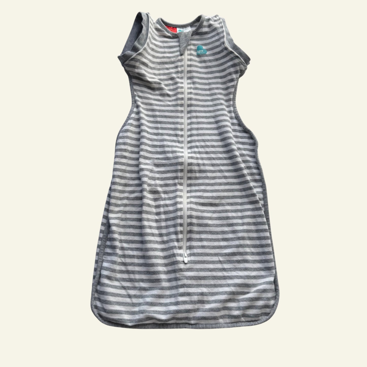 LTD grey and white stripe swaddle up size M (1.0 TOG) (Perfectly Imperfect)