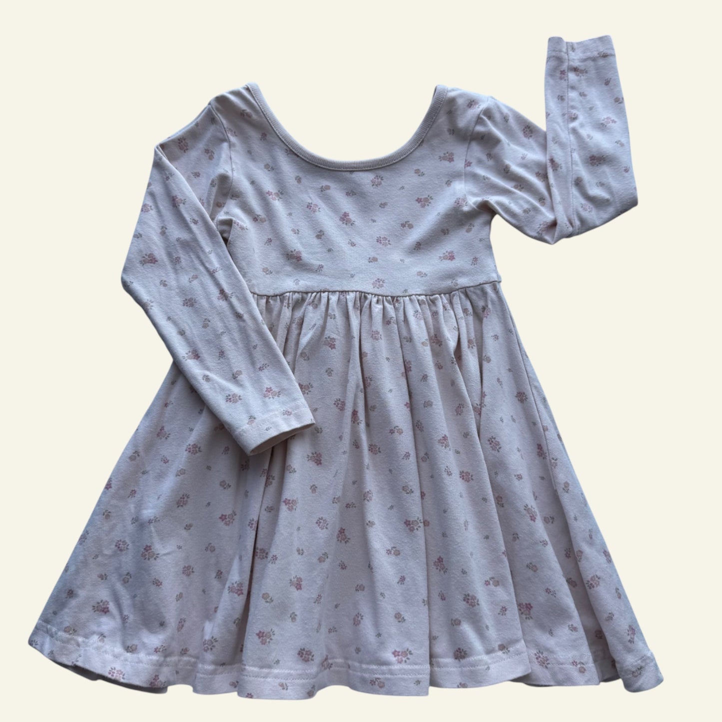 Jamie Kay pale pink floral long sleeve dress size 2