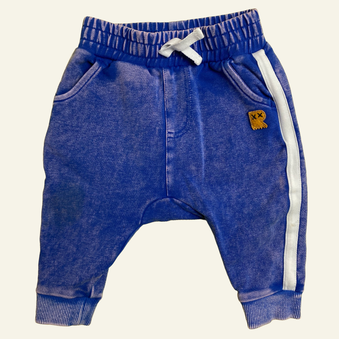 Rock Your Baby purple rinse track pants size 3-6 months