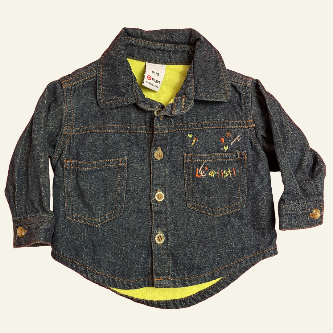 Target vintage denim artist lined shirt size 000