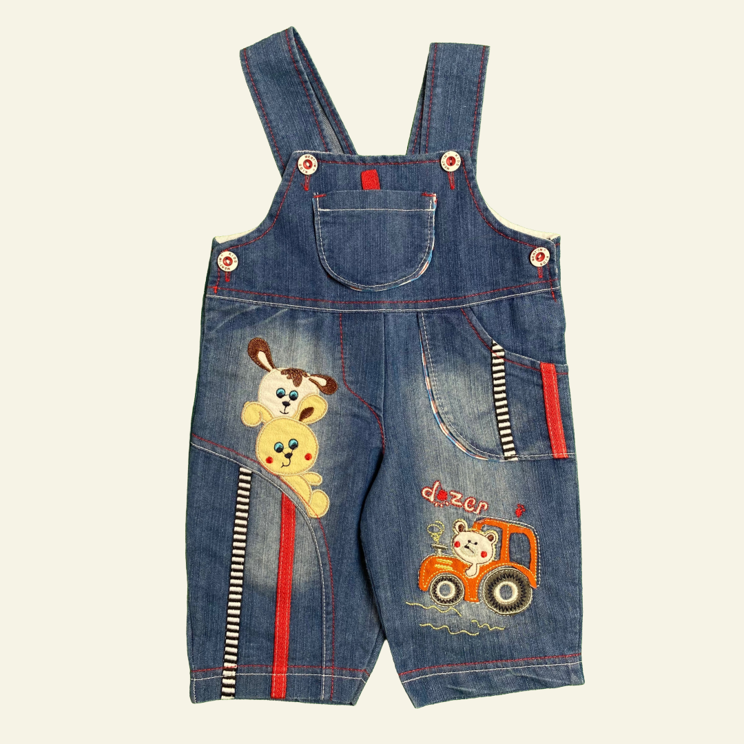 Animal denim overalls size 1