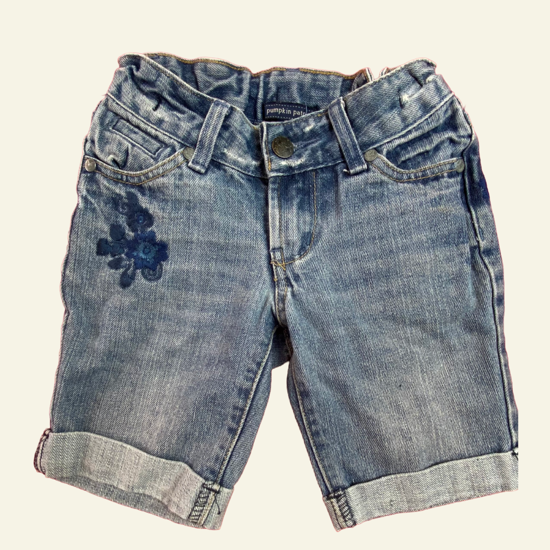 Pumpkin Patch floral denim shorts size 5