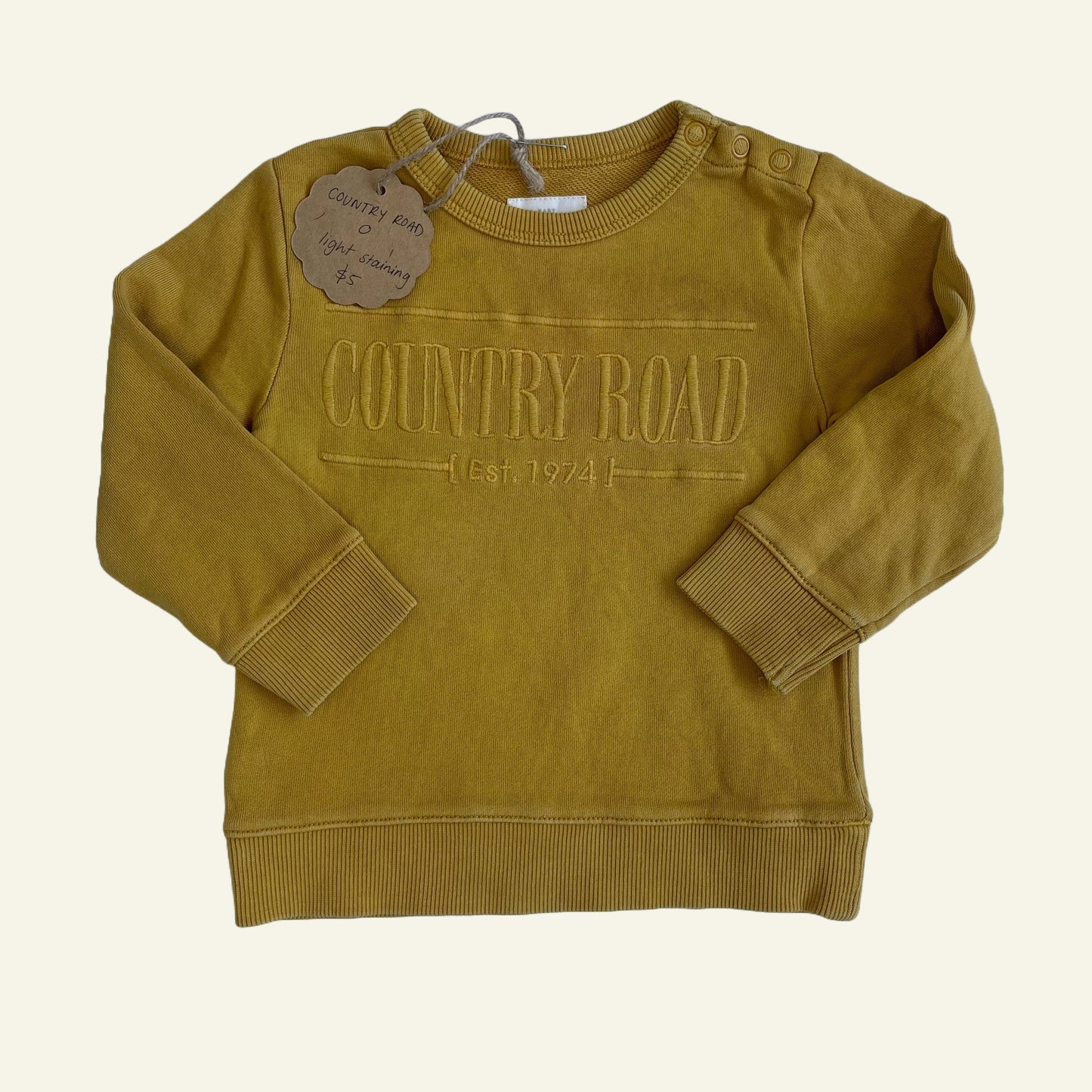 Country Road yellow heritage sweat size 0 - perfectly imperfect