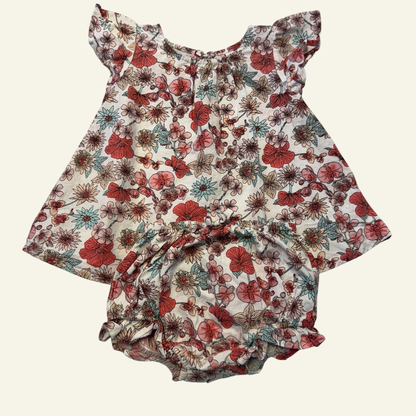 Dymples pink floral set size 1