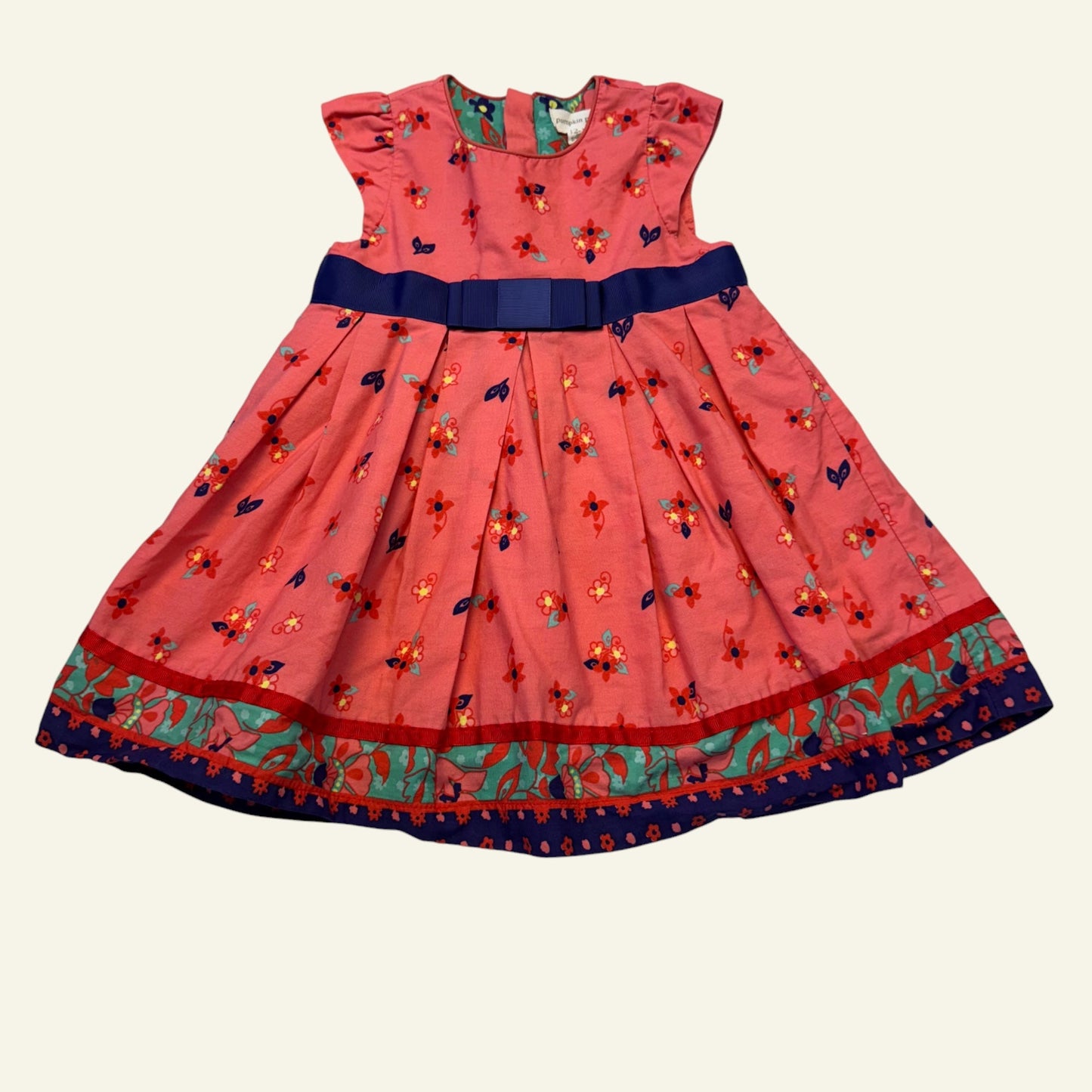 Pumpkin Patch pink floral dress size 1