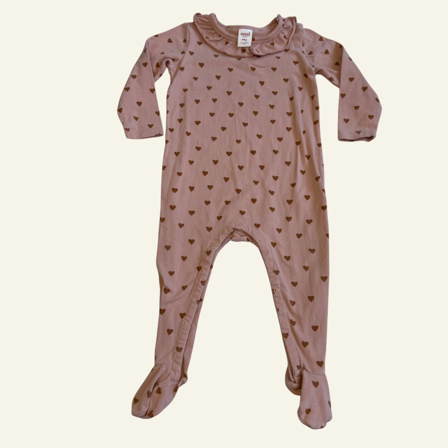 Seed pink heart onesie size 000