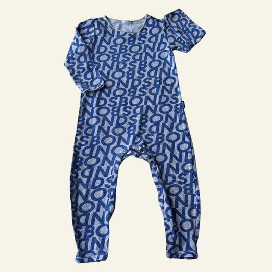 Bonds grey and blue logo suit size 0