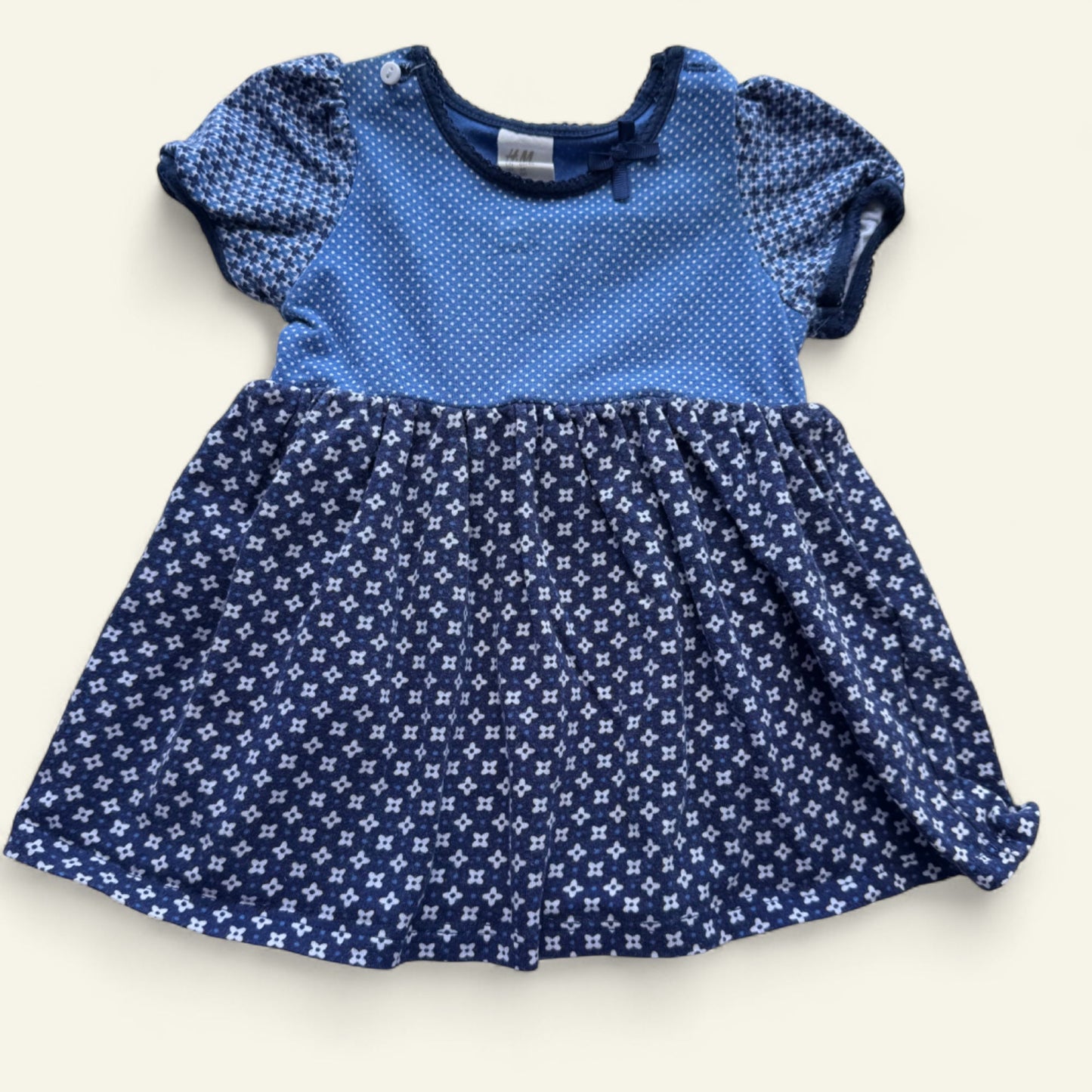 H&M blue floral romper dress size 00