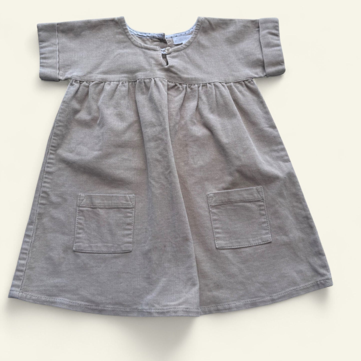 Purebaby beige cord dress size 1