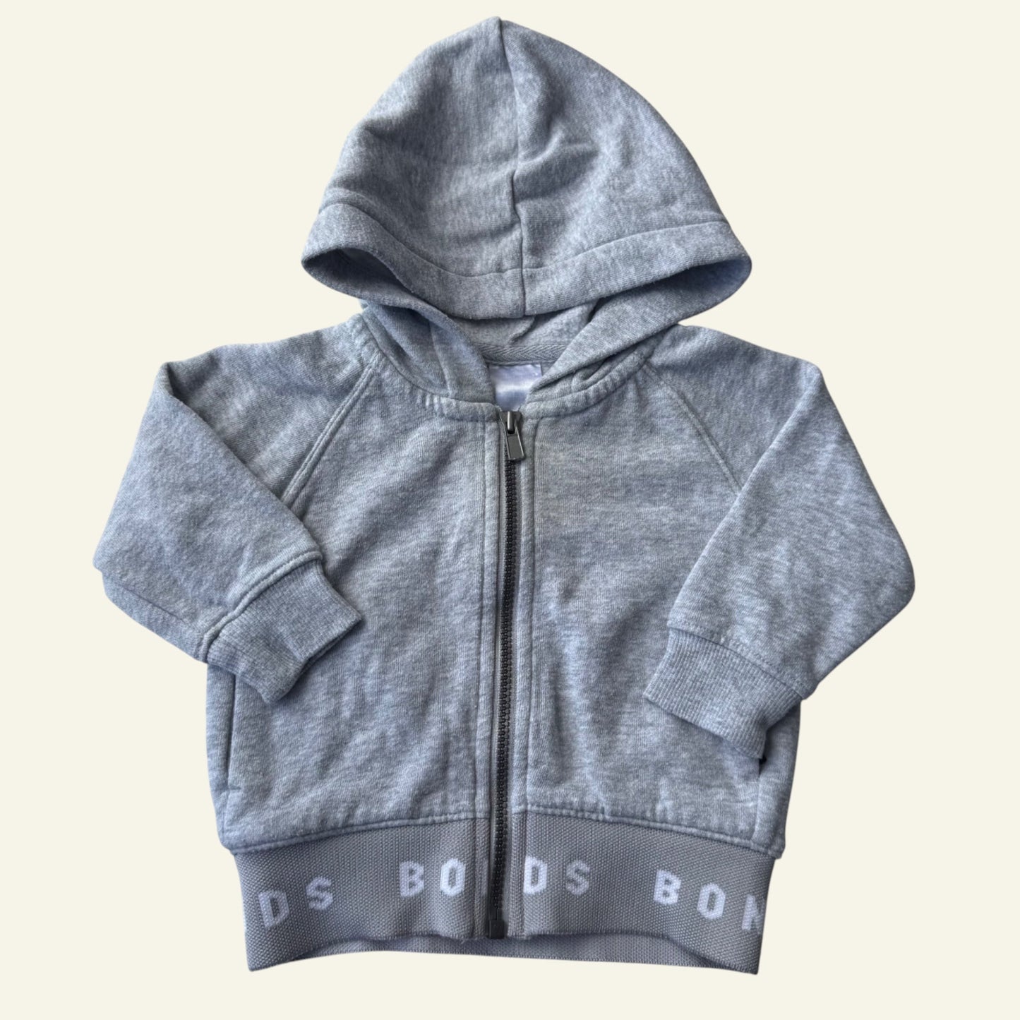 Bonds grey zip hoodie size 00 (Perfectly Imperfect)